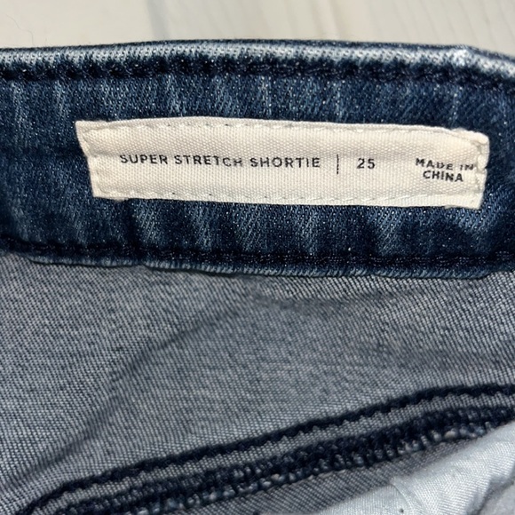 Pacsun Blue Ripped Jean Mid Rise Shorts - Picture 6 of 6